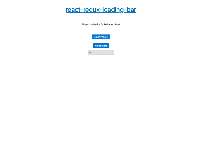 React Redux Loading Bar screenshot