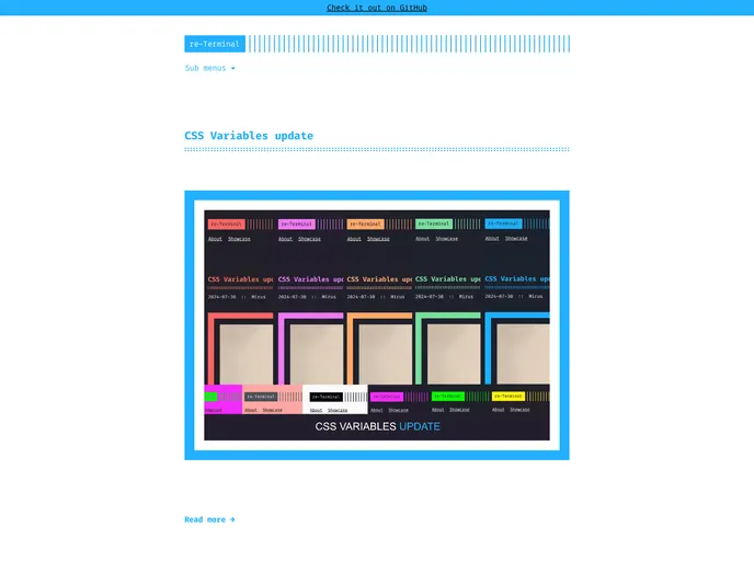 screenshot of Hugo Theme Re Terminal