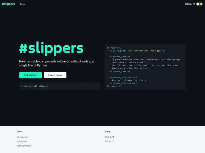 screenshot of Slippers
