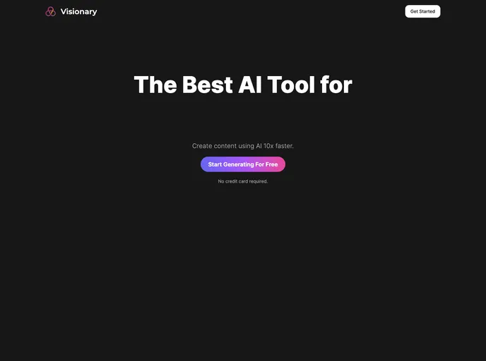 screenshot of Visionary AI