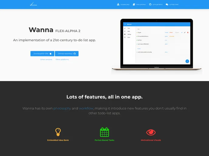 screenshot of Wanna