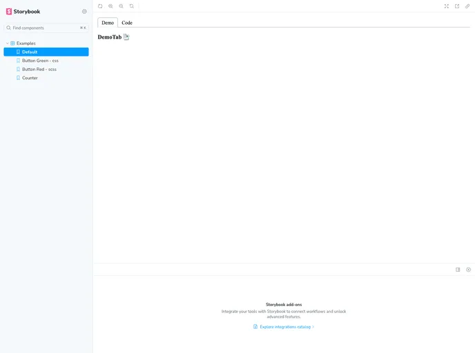 React Demo Tab screenshot