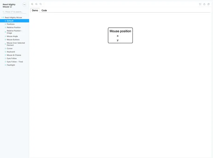 React Hook Mighty Mouse screenshot