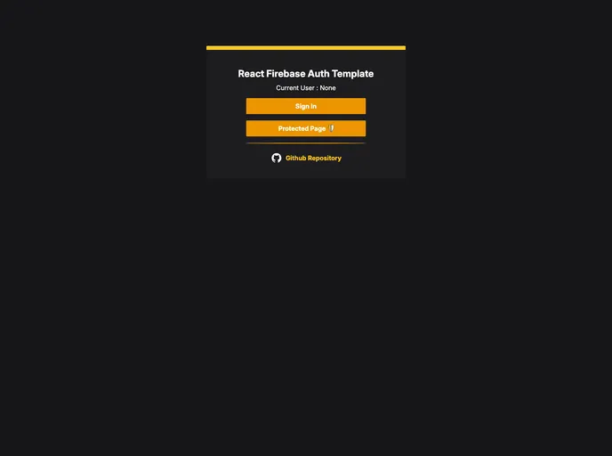 React Firebase Auth Template screenshot