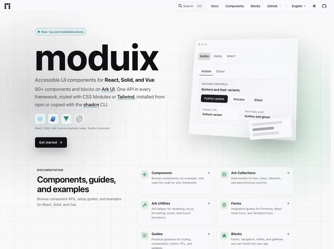 Moduix React screenshot