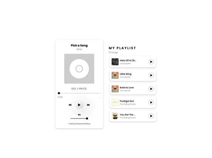 screenshot of Muzyka