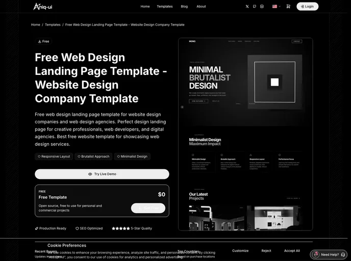 Landing Page Template 1 screenshot