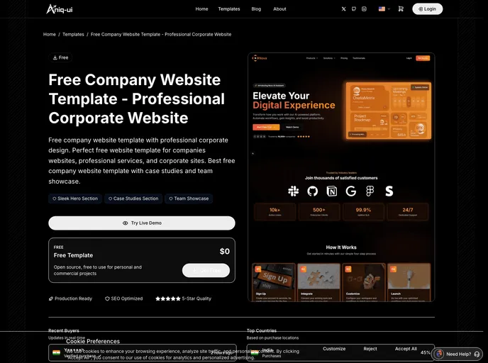 Landing Page Template 3 screenshot