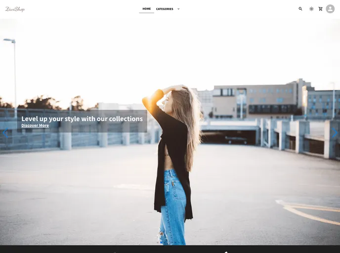 screenshot of ZiwiShop Ecommerce