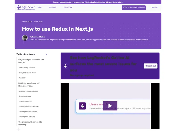 screenshot of Nextjs App Router Redux Toolkit Persist Integration