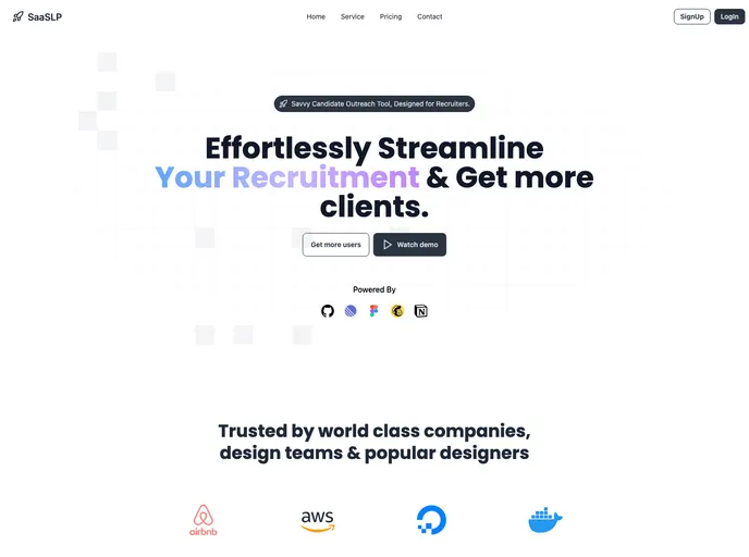Saas Landing Page screenshot