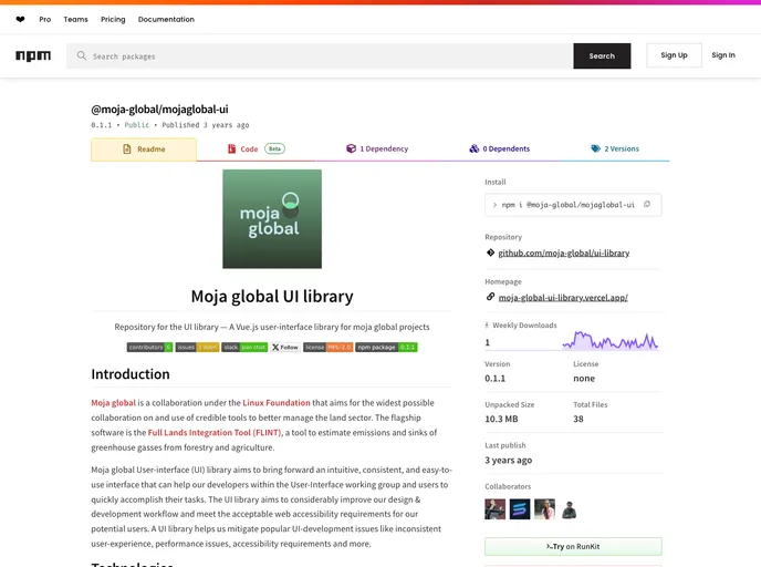 screenshot of UI Library