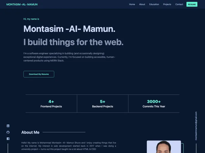 screenshot of Montasim Dev