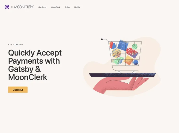 screenshot of Gatsby Starter Payments