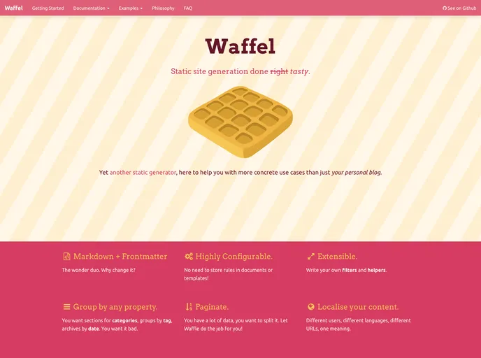 screenshot of Waffel