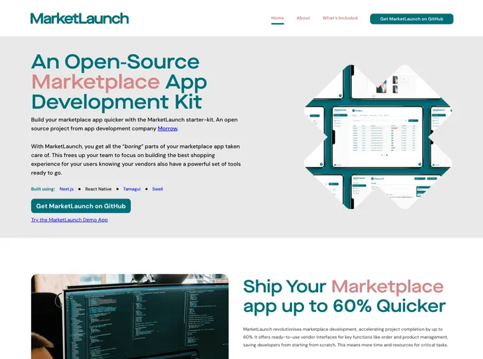 screenshot of MarketLaunch