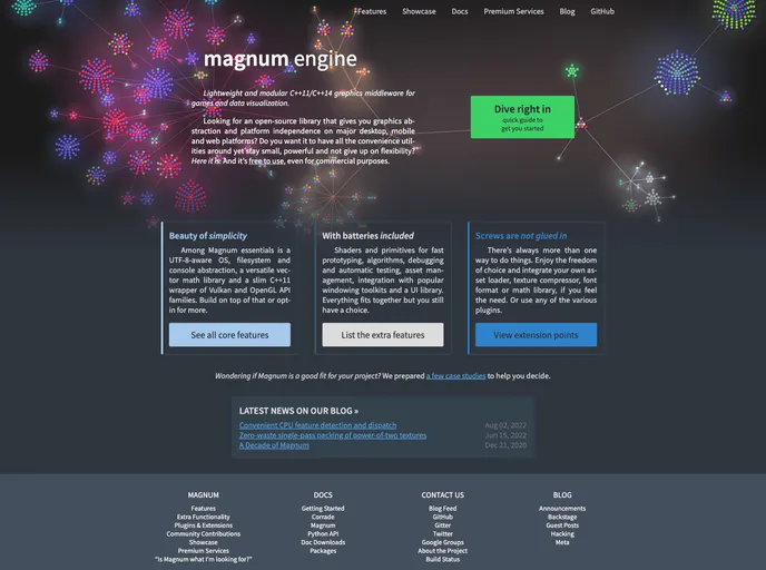 screenshot of Magnum Bootstrap