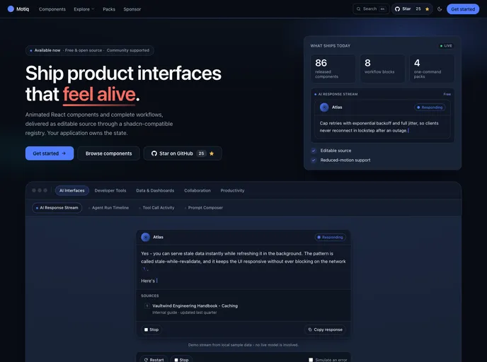 Motiq screenshot