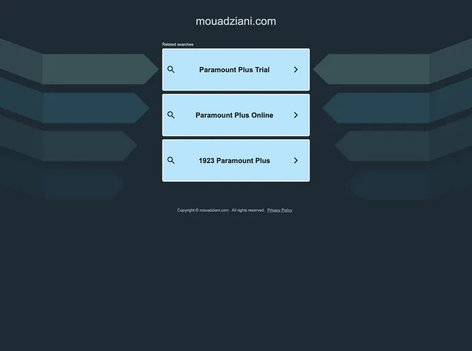 screenshot of Mouadziani.com