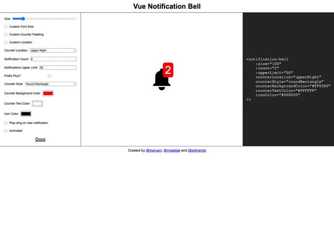 Vue Notification Bell