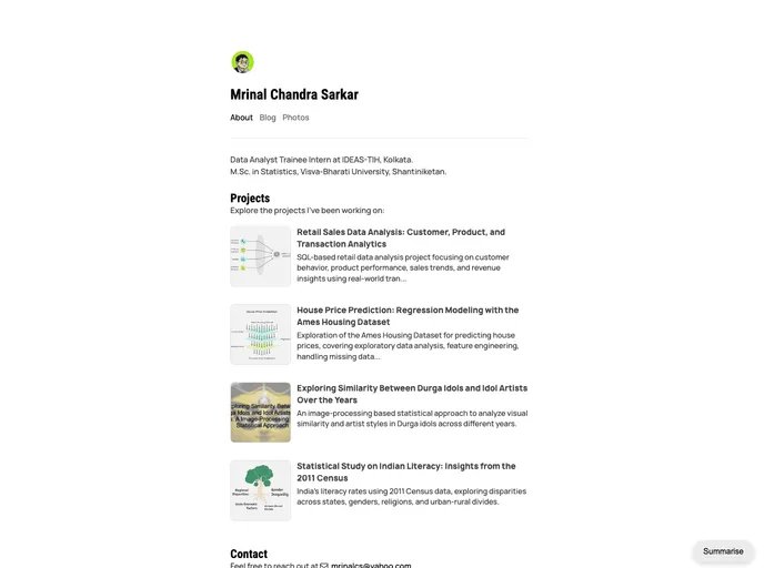 Mrinalcs.github.io screenshot