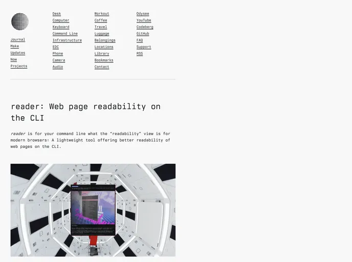 screenshot of Reader