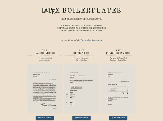 screenshot of Invoice Boilerplate