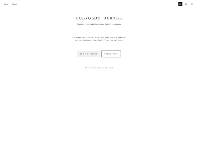 screenshot of Polyglot Jekyll