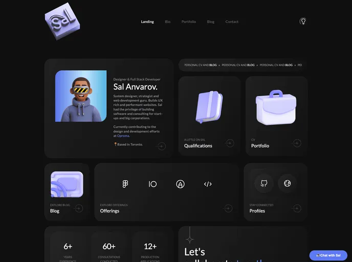 screenshot of Personal Portfolio