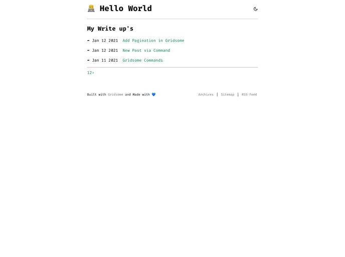 screenshot of Hello World