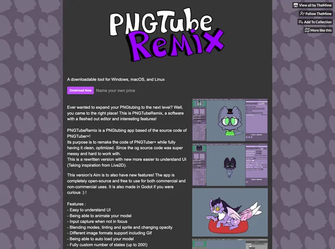screenshot of PNGTuber Remix
