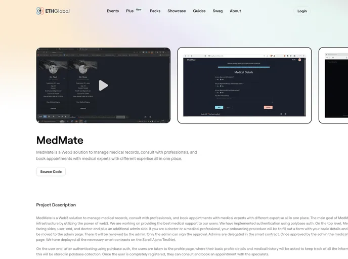 screenshot of MedMate