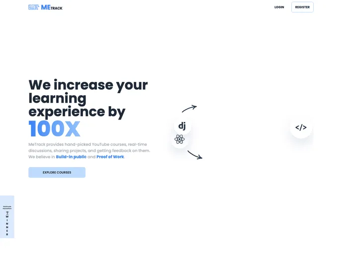 screenshot of Metrack Frontend Hackathon
