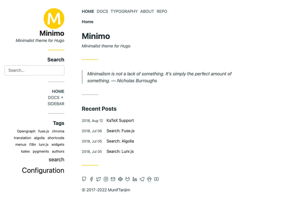 screenshot of Minimo