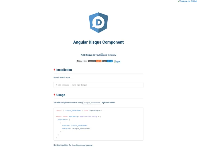 screenshot of Ngx Disqus