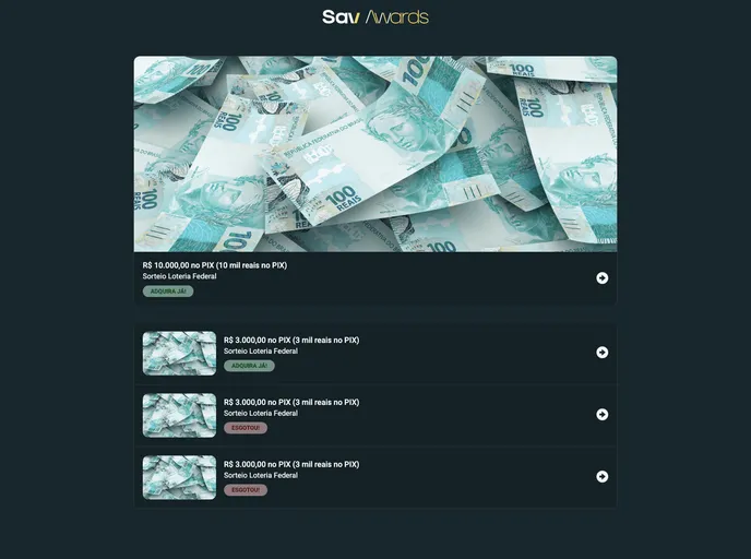 screenshot of Savawards Templates