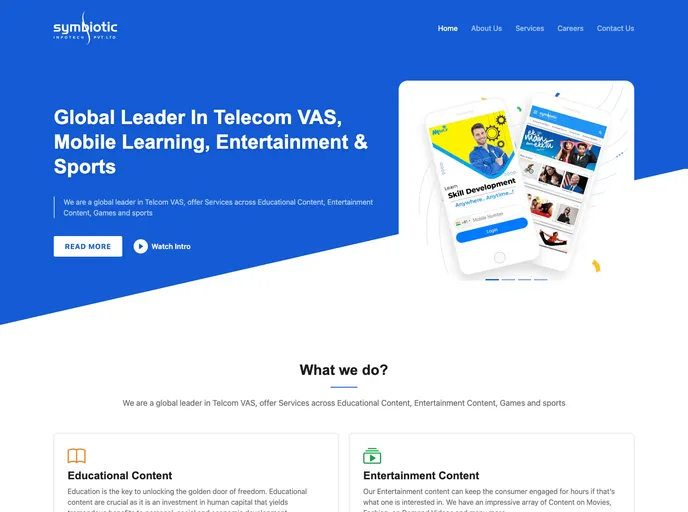 Symbioticinfotech screenshot