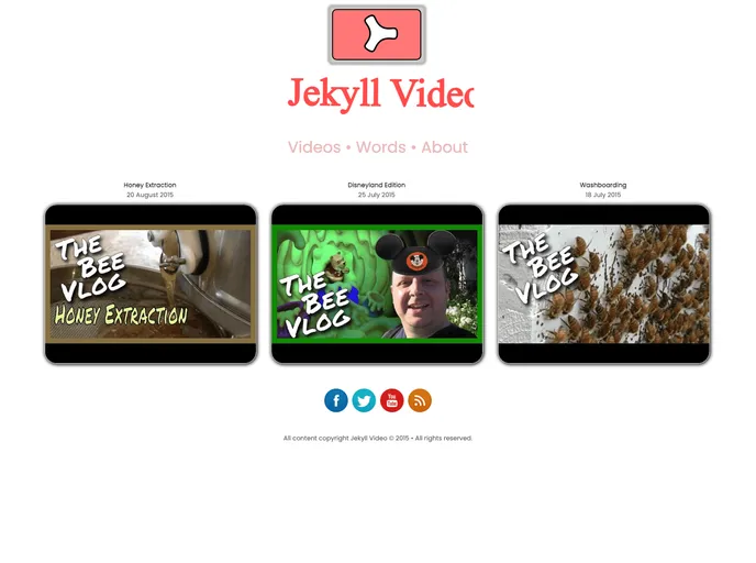 screenshot of Jekyll Video