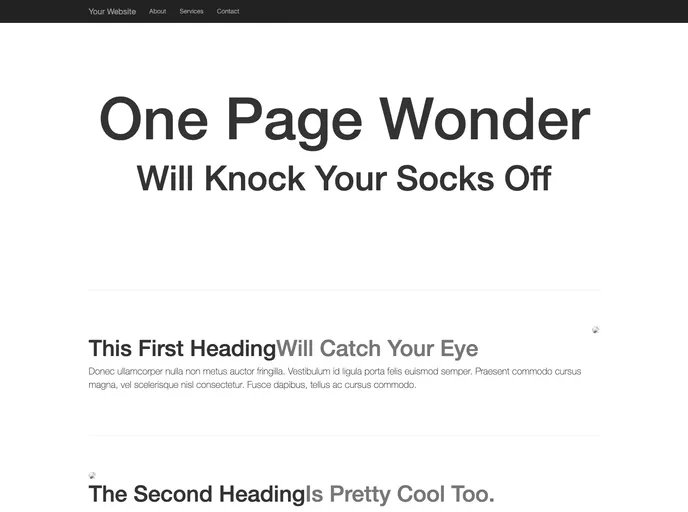 screenshot of One Page Wonder Jekyll