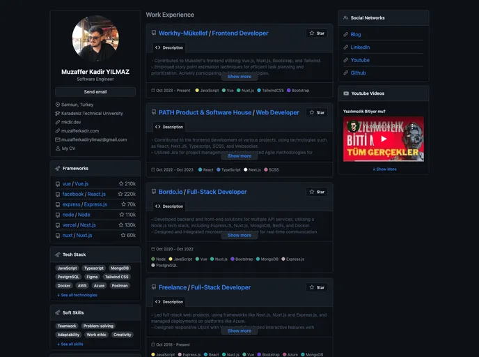 screenshot of Github Like Portfolio