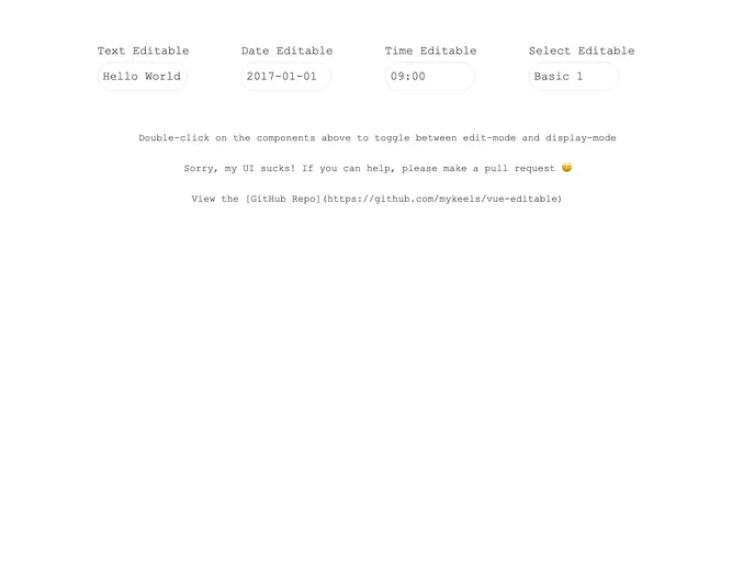 Vue Editable screenshot