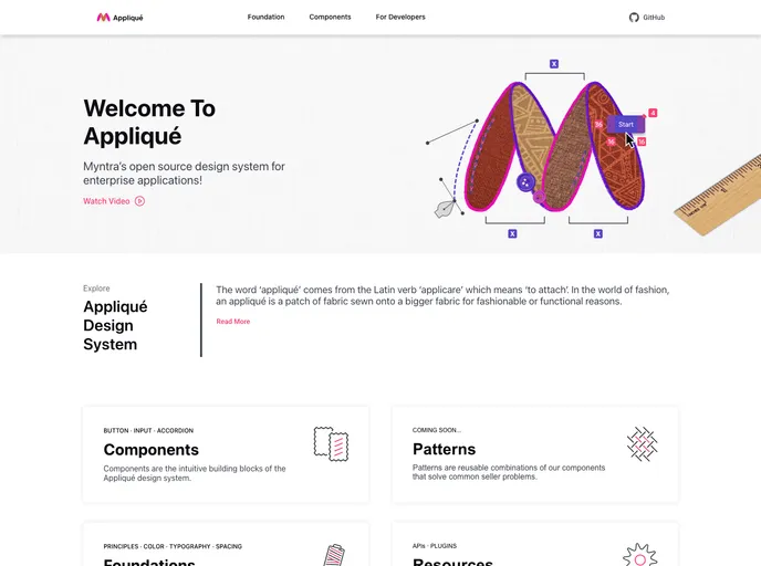 screenshot of Applique UI