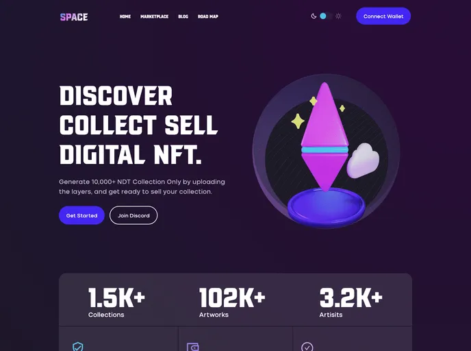 screenshot of Web3 Landing