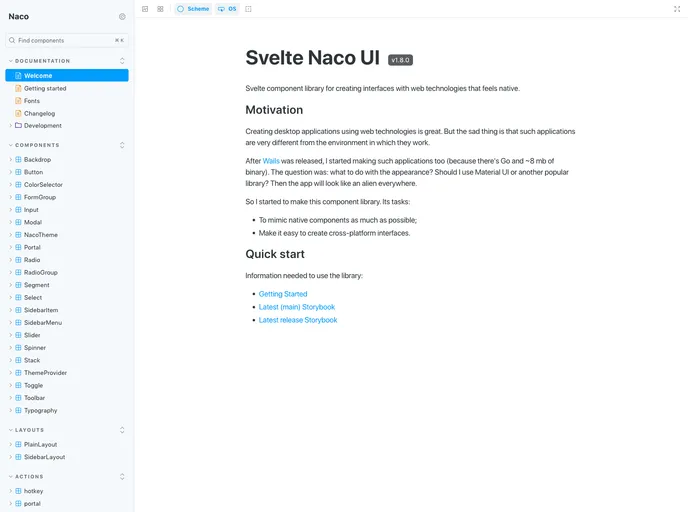 Naco Svelte screenshot
