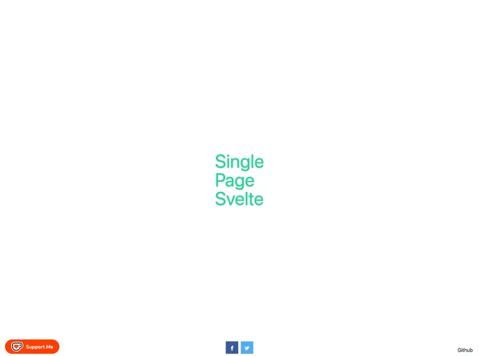 screenshot of Single Page Svelte