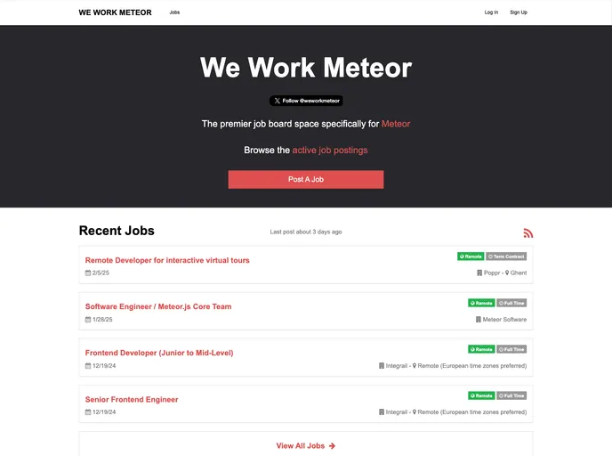 screenshot of Wework