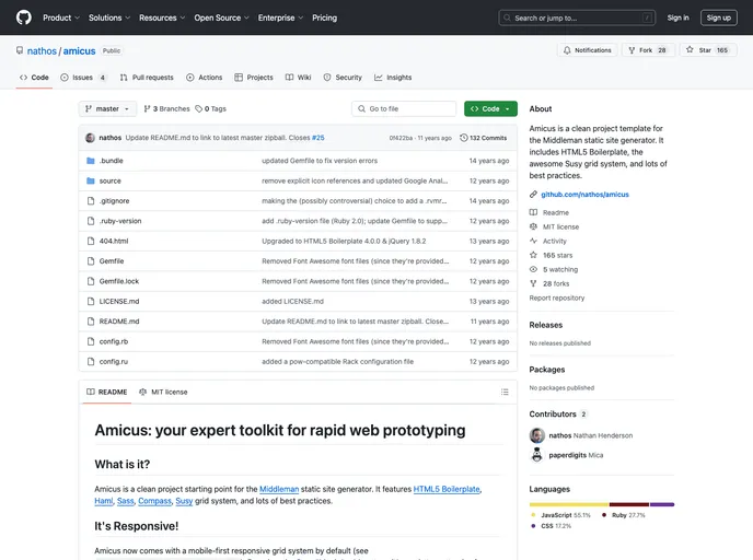 screenshot of Amicus