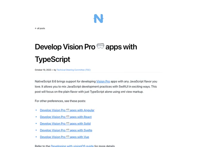 screenshot of Visionos Hello World