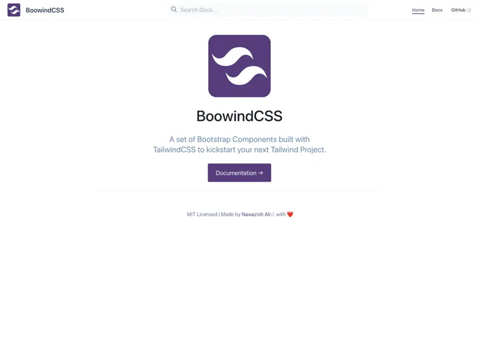 screenshot of BoowindCSS