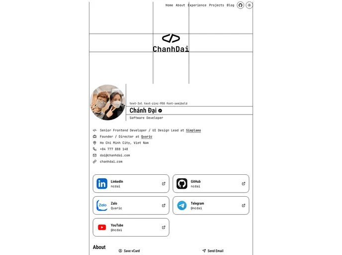 screenshot of Chanhdai.com